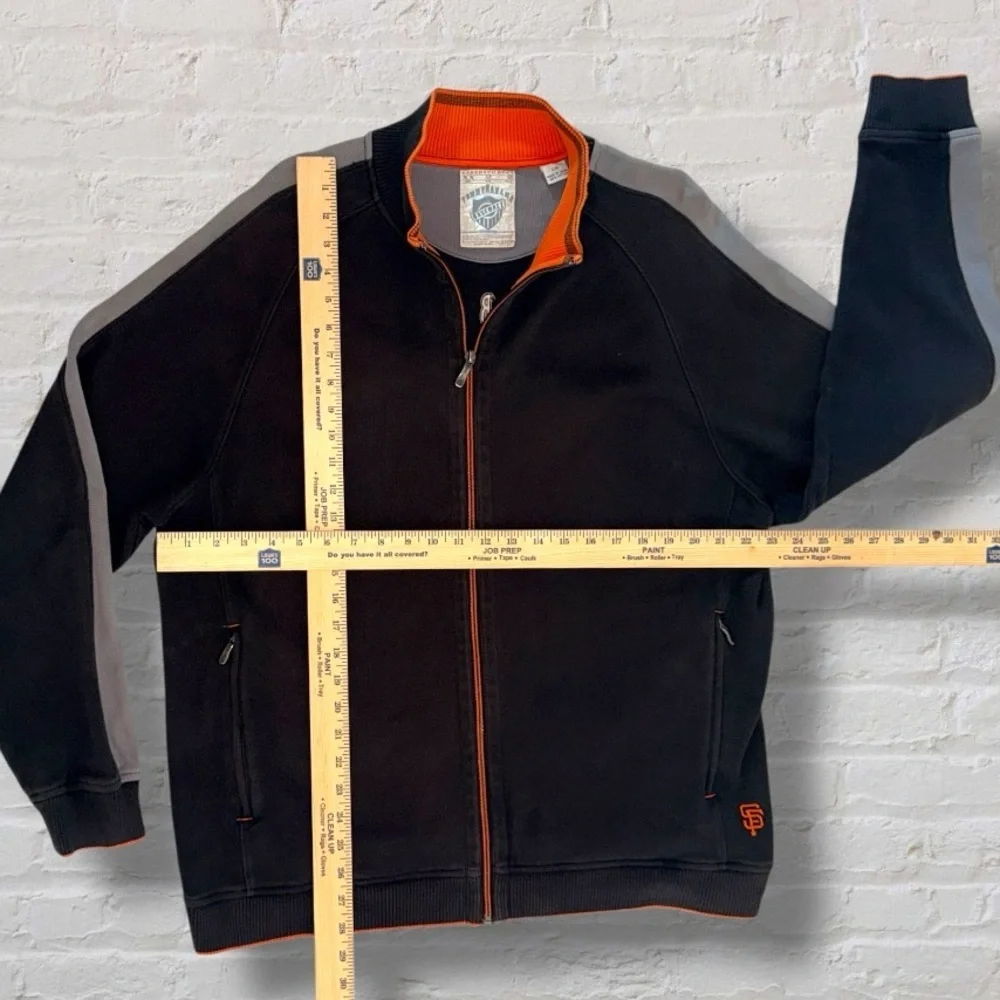Tommy Bahama San Francisco Giants Full Zip Jacket L MLB Baseball Black Orange